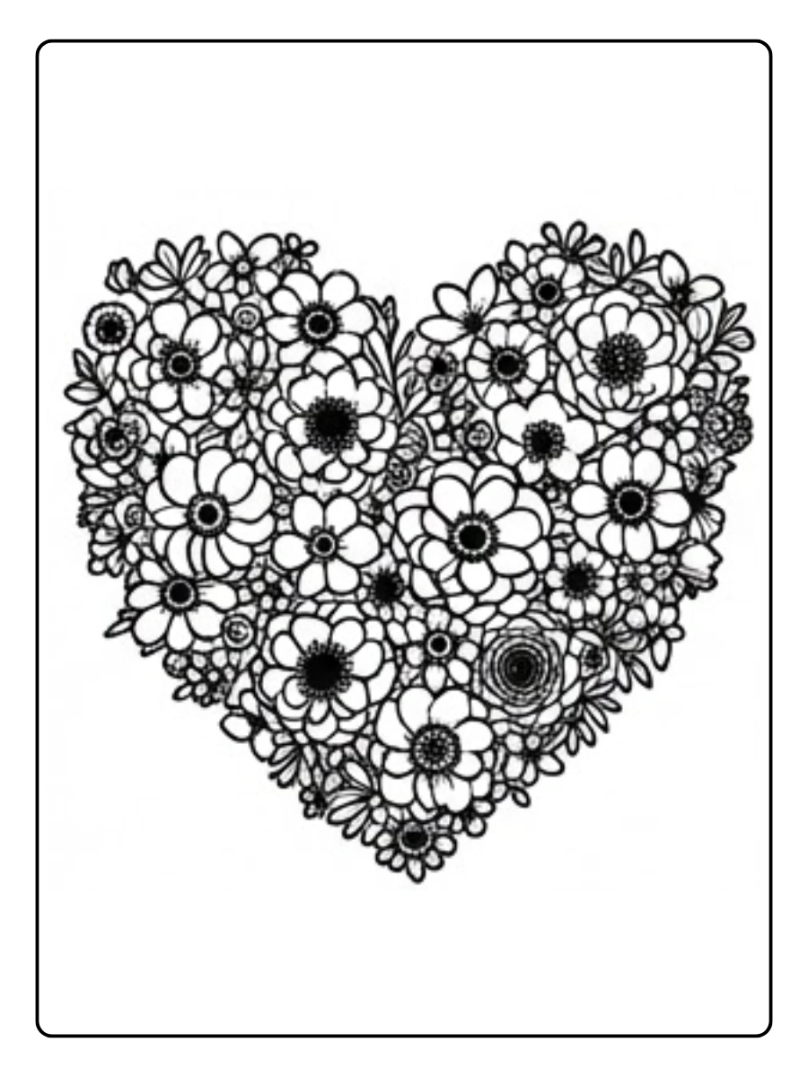 Heart Love Coloring Pages (10)