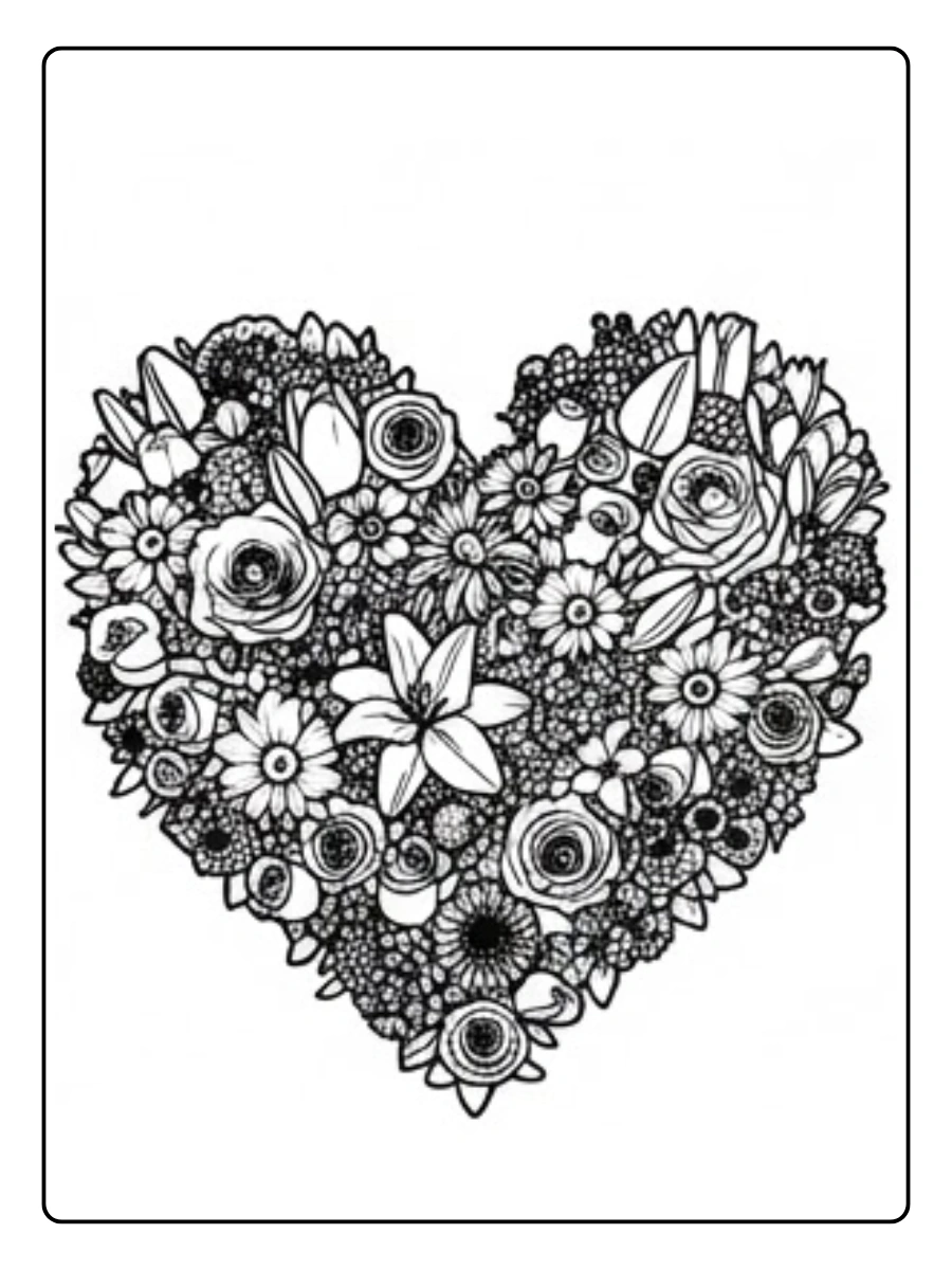 Heart Love Coloring Pages (12)