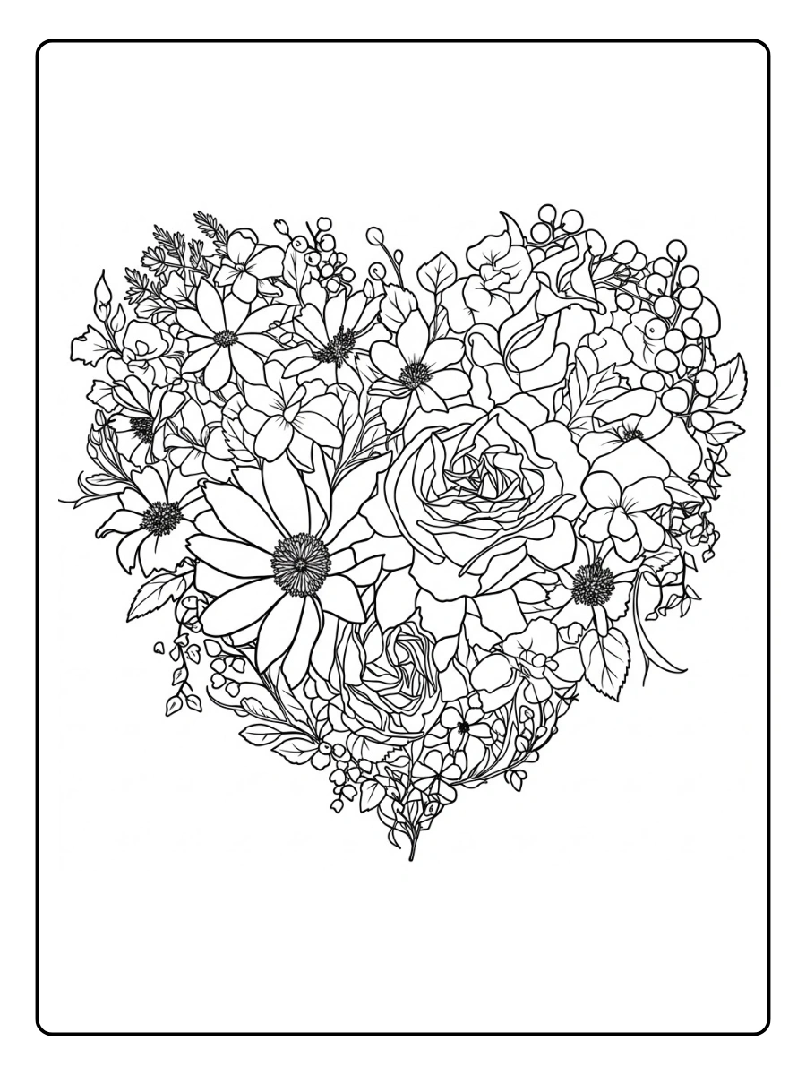 Heart Love Coloring Pages (13)