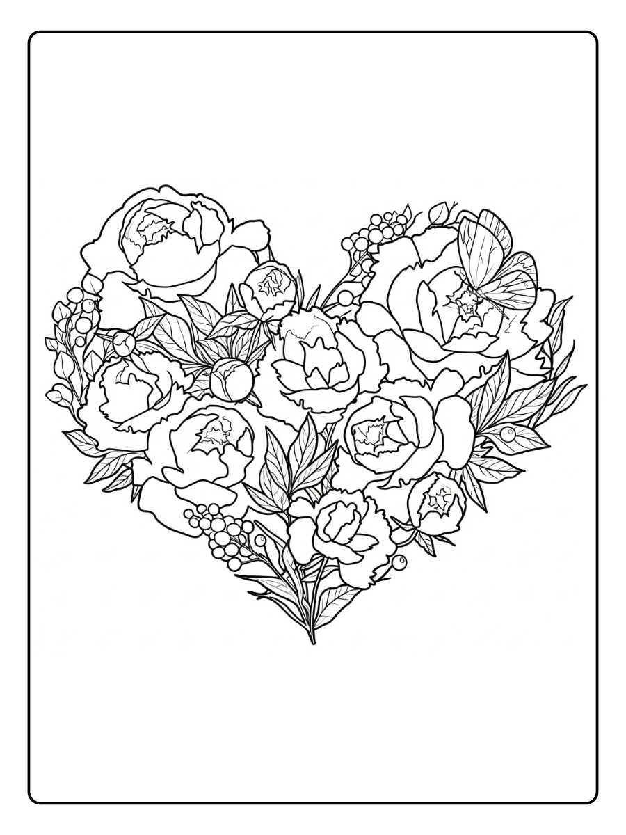Heart Love Coloring Pages (14)