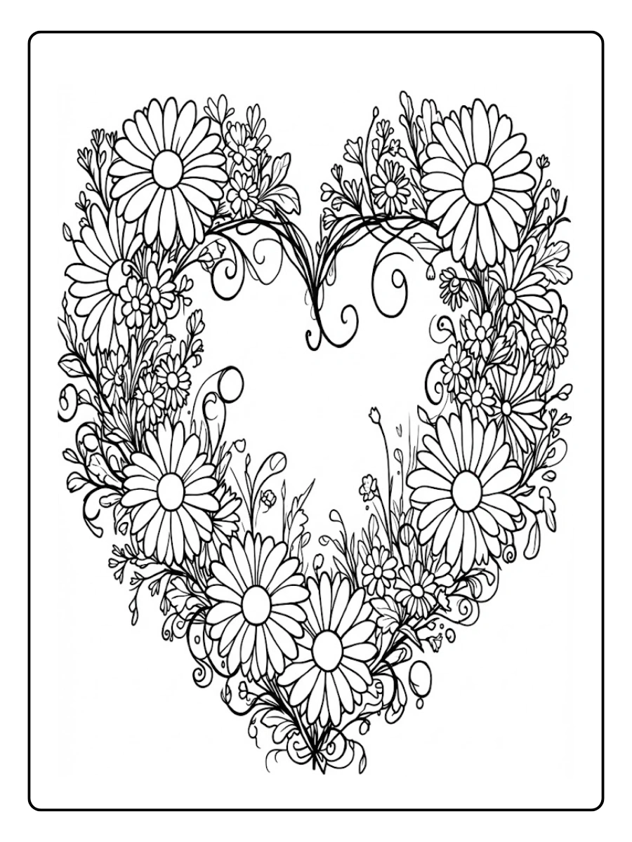 Heart Love Coloring Pages (15)