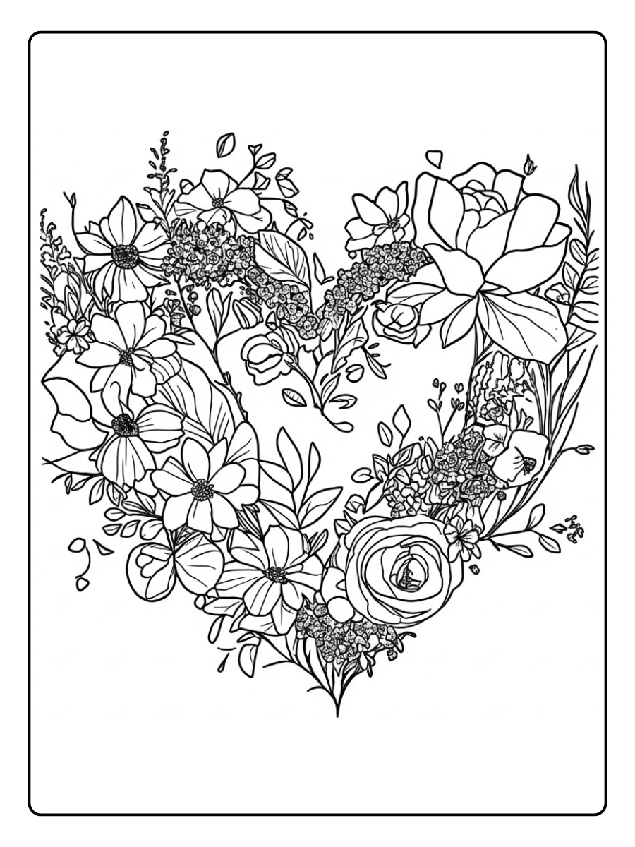 Heart Love Coloring Pages (2)