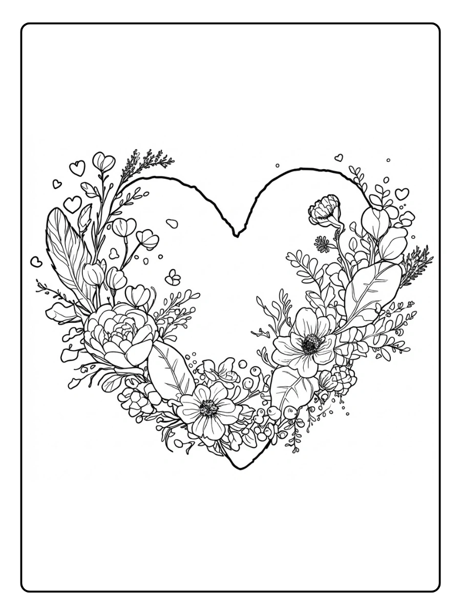 Heart Love Coloring Pages (4)