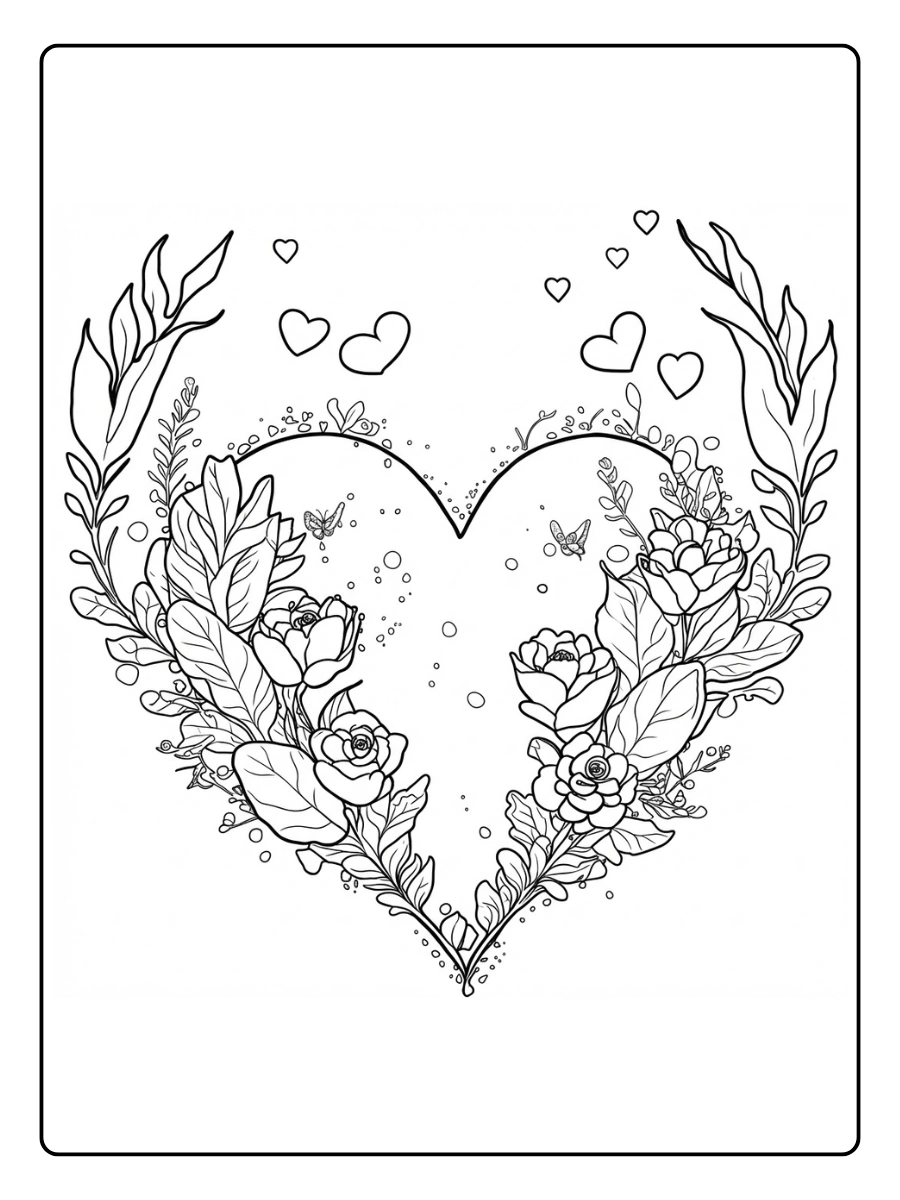 Heart Love Coloring Pages (5)