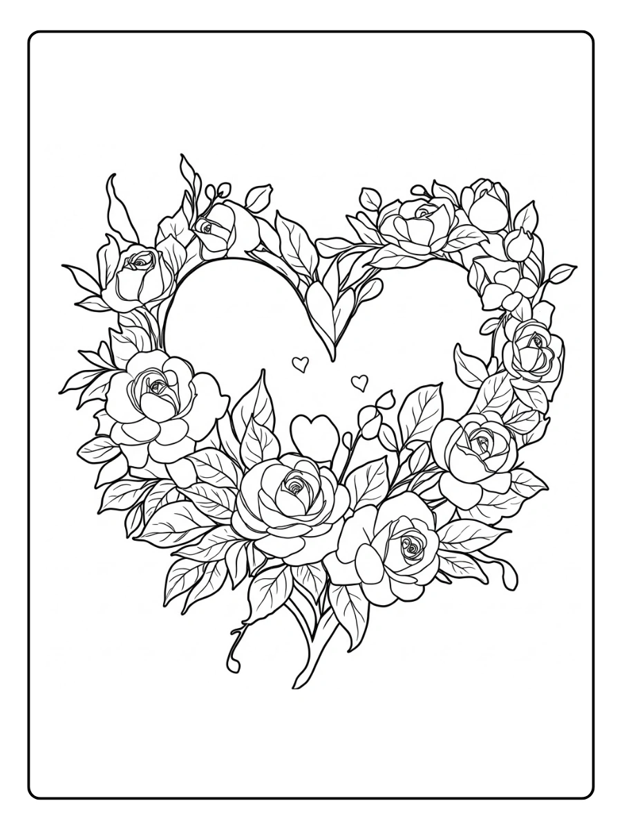 Heart Love Coloring Pages (6)