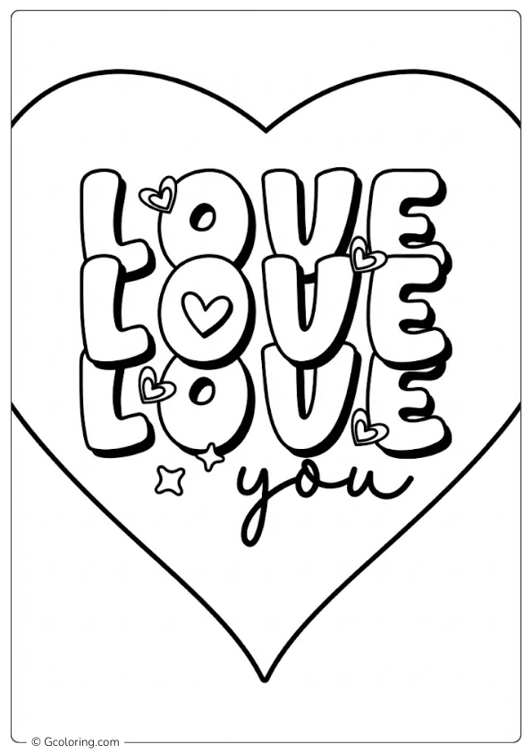 Heart Love Coloring Pages (6)