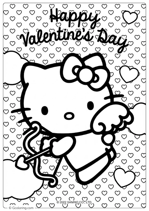 Hello Kitty Valentine's Day Coloring Pages (2)