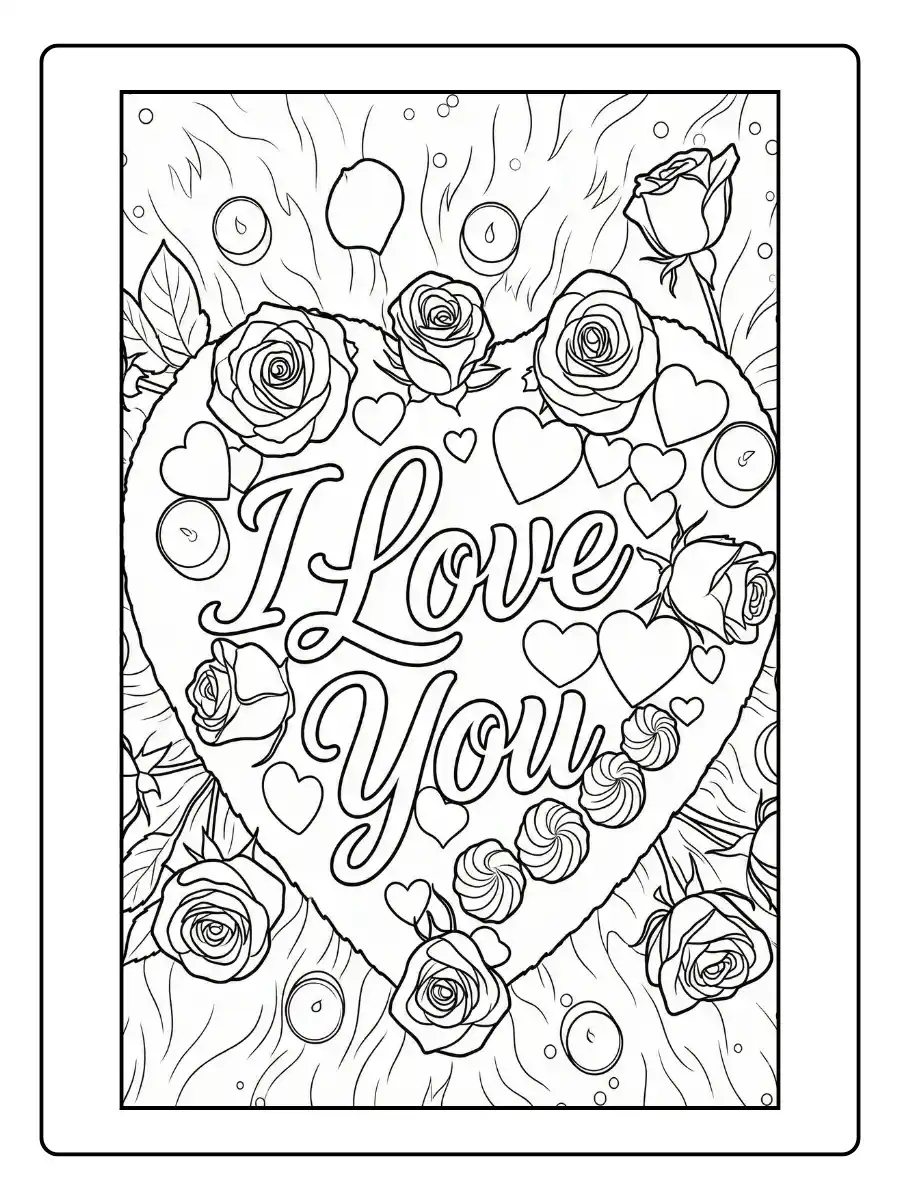 I Love You Coloring Pages (1)