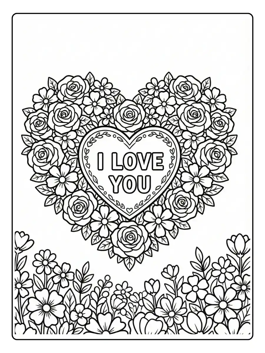 I Love You Coloring Pages (10)