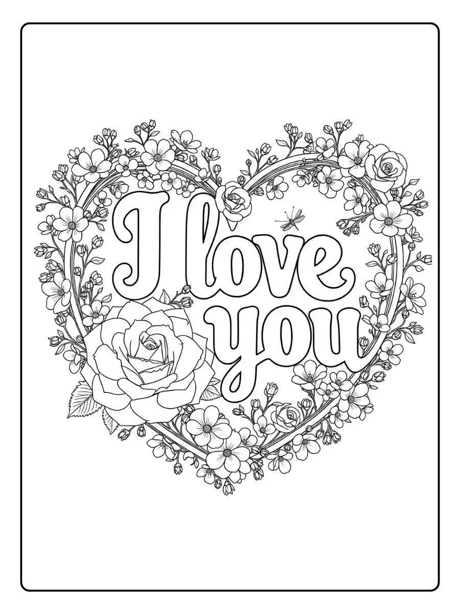 I Love You Coloring Pages (2)