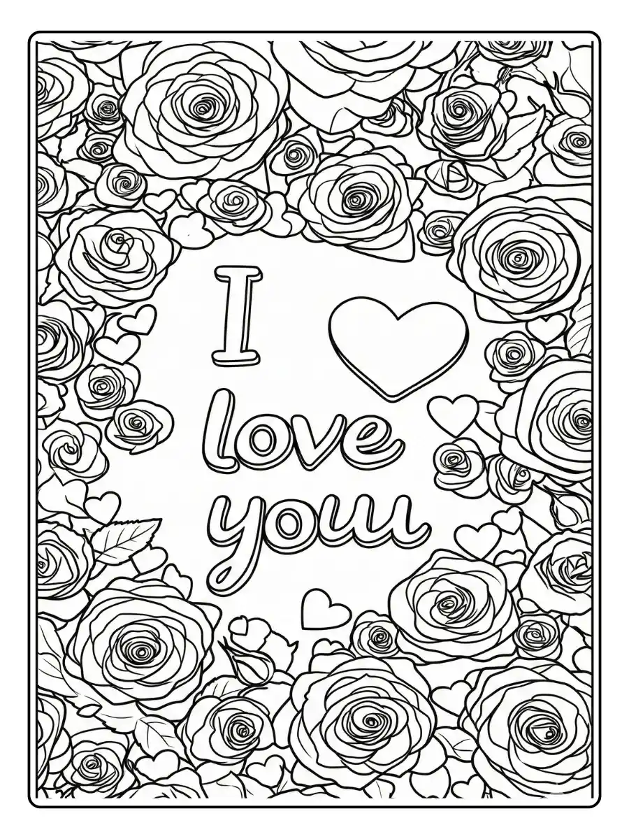 I Love You Coloring Pages (3)