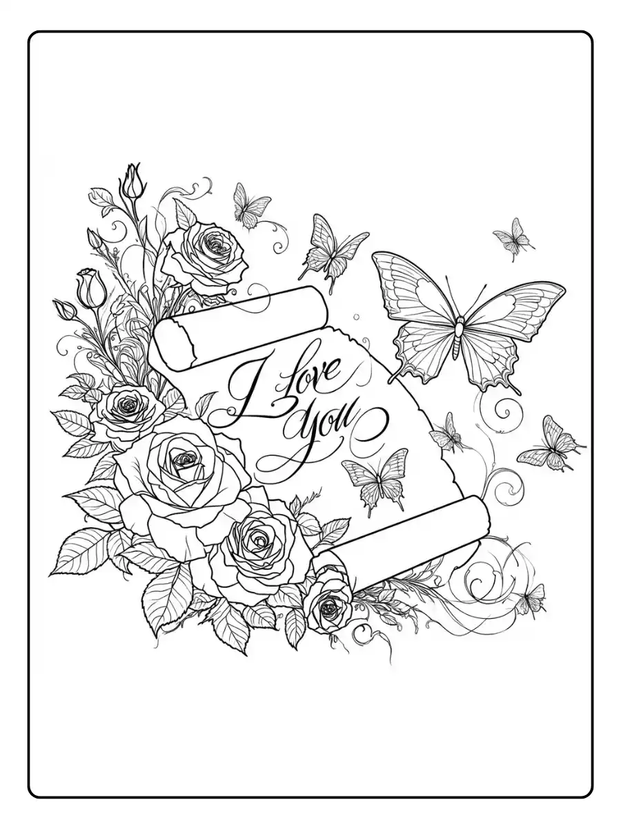 I Love You Coloring Pages (4)