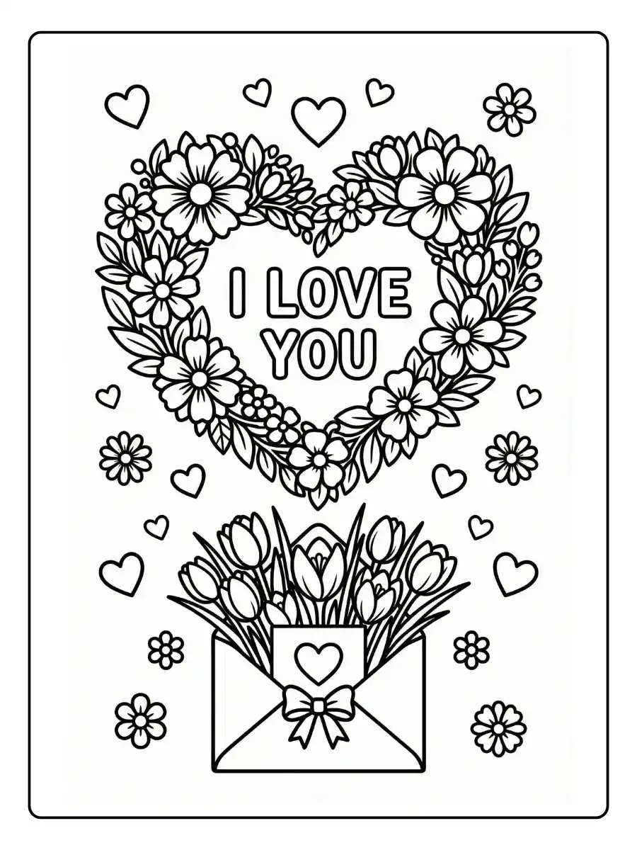 I Love You Coloring Pages (9)