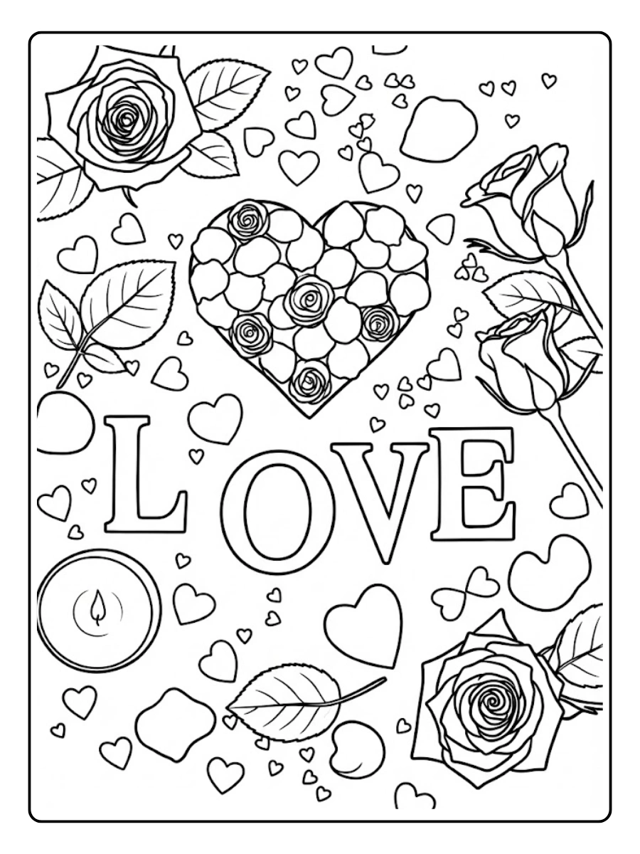 Love coloring pages