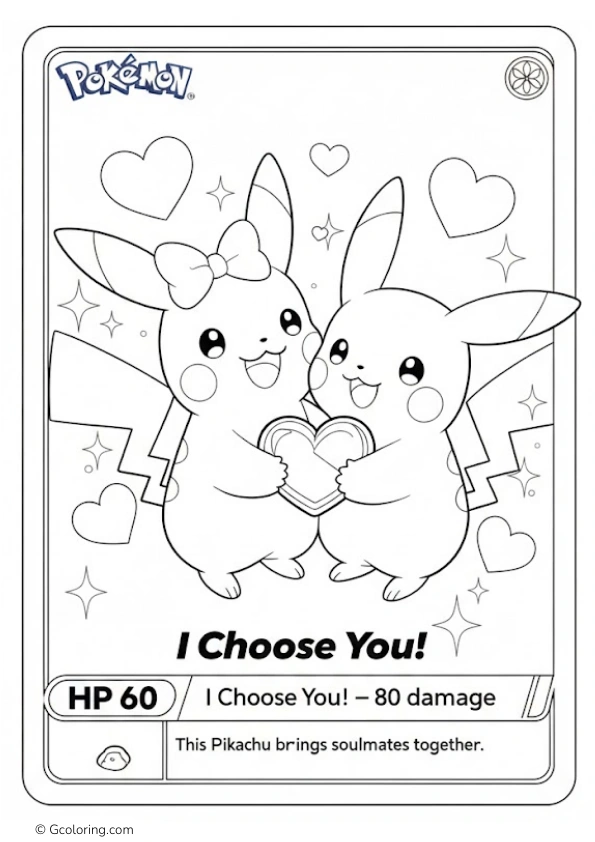 Pokémon Valentine's Coloring Pages (3)