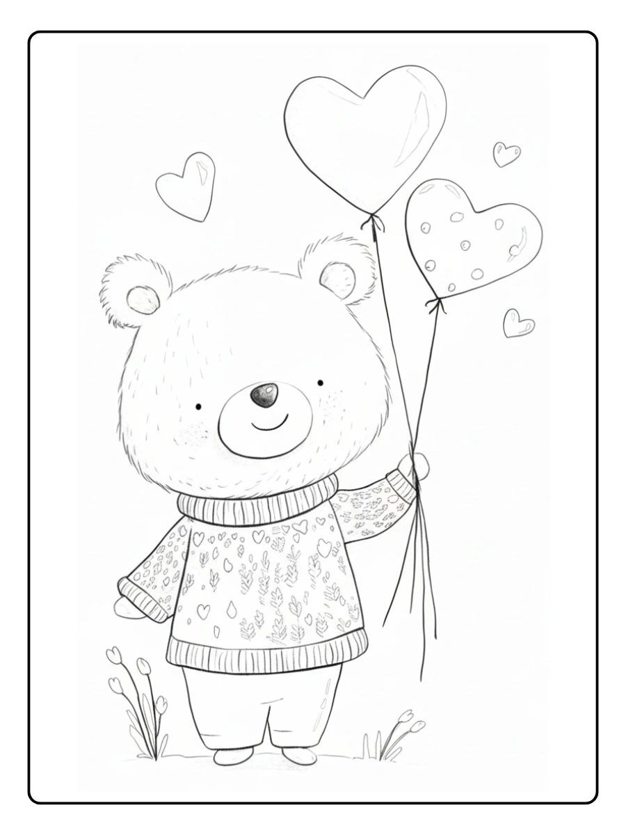 Preschool Valentine Coloring Pages (12)