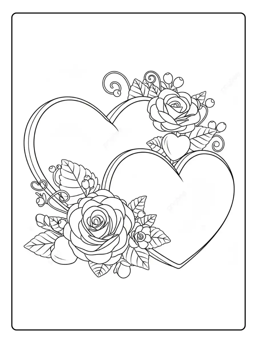 Valentines Hearts Coloring Pages (12)