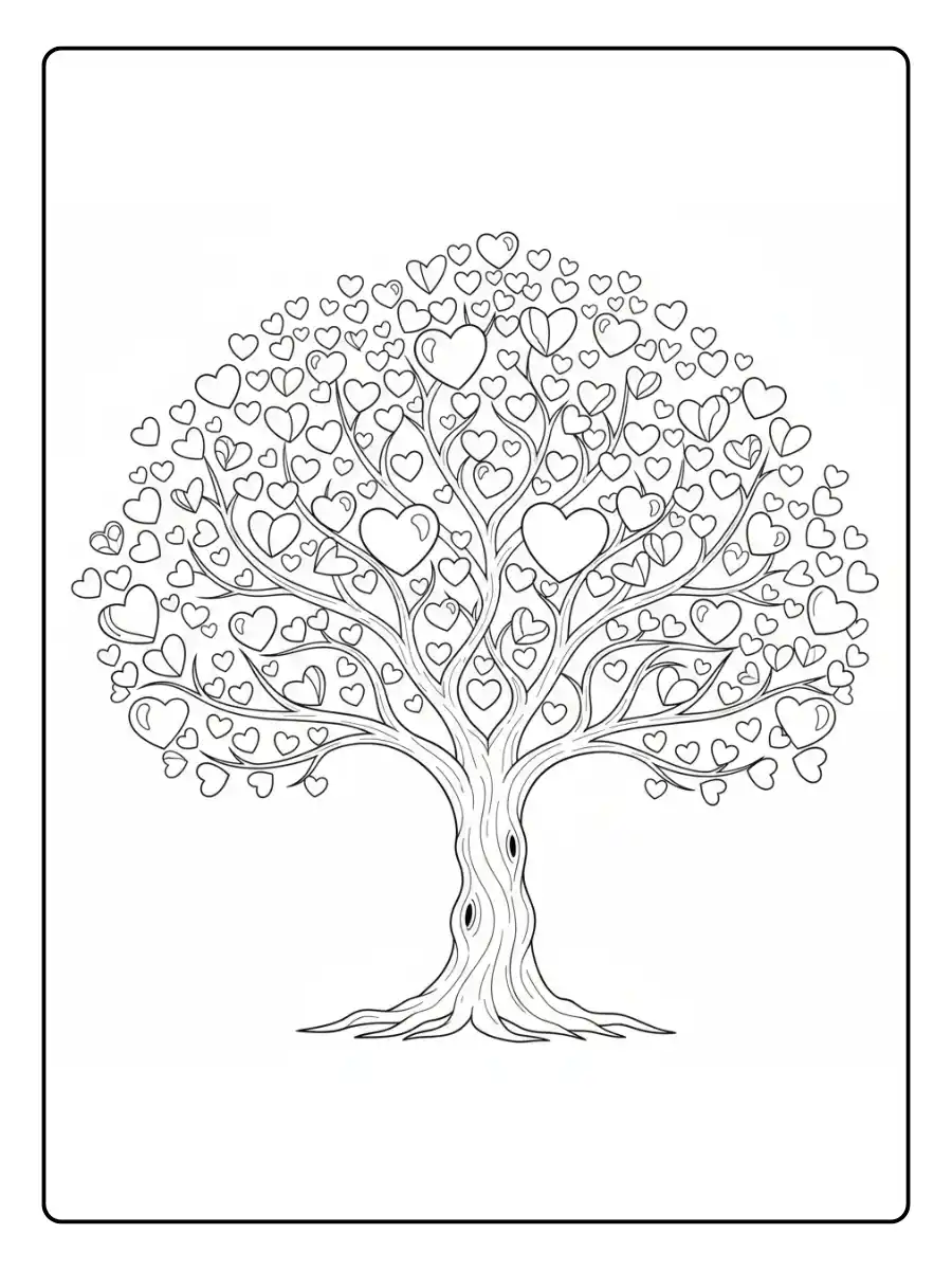 Valentines Hearts Coloring Pages (14)