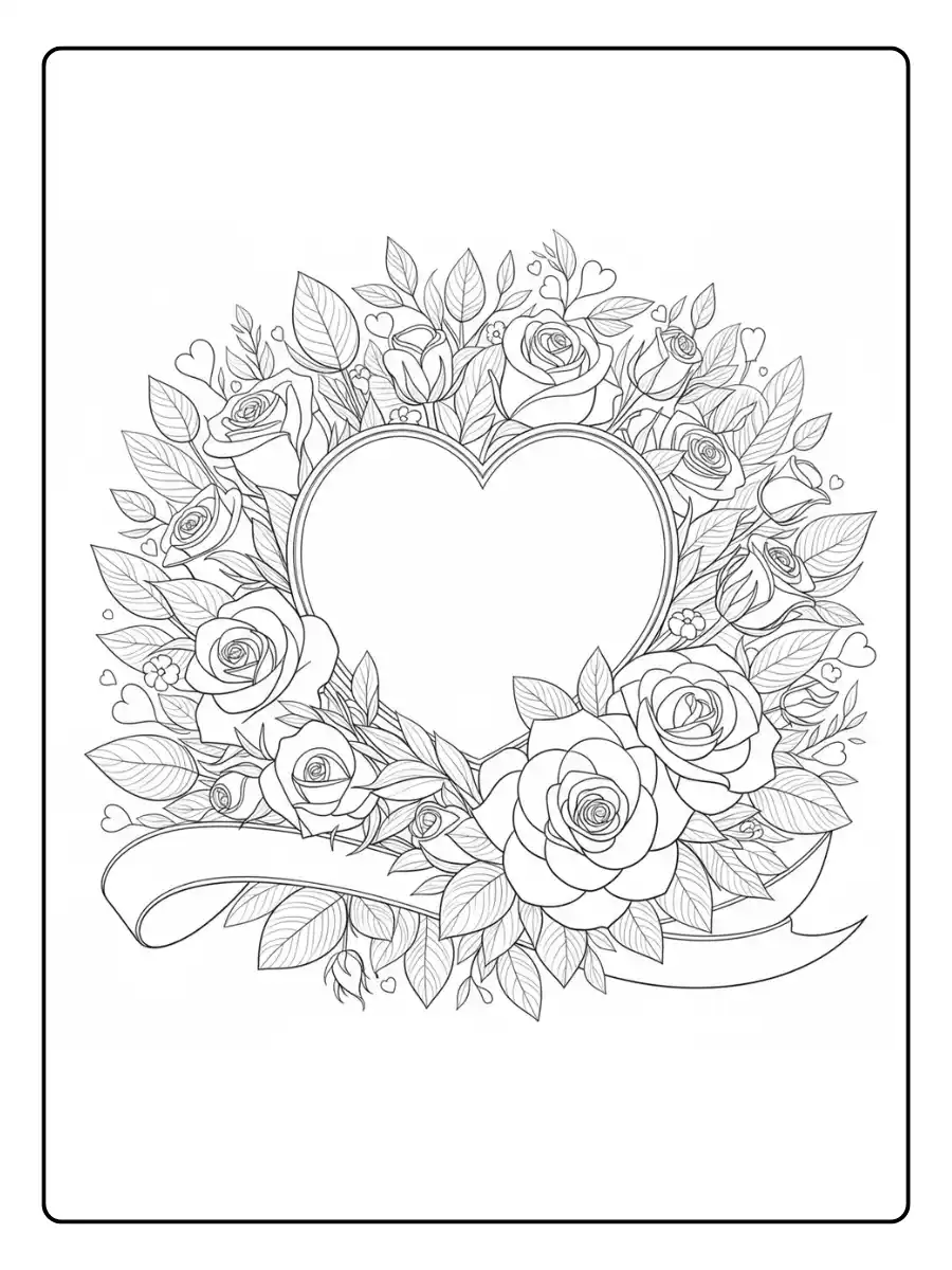 Valentines Hearts Coloring Pages (2)