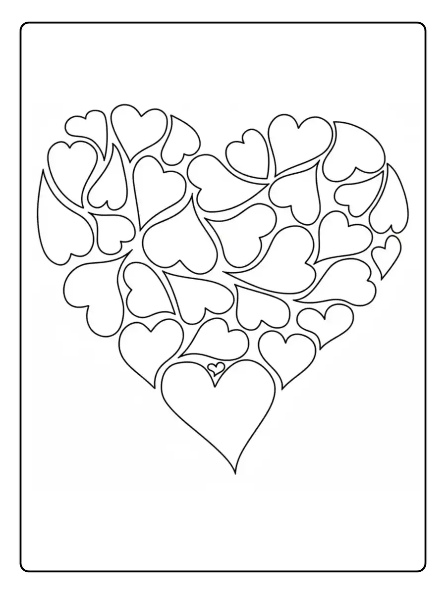 Valentines Hearts Coloring Pages (3)