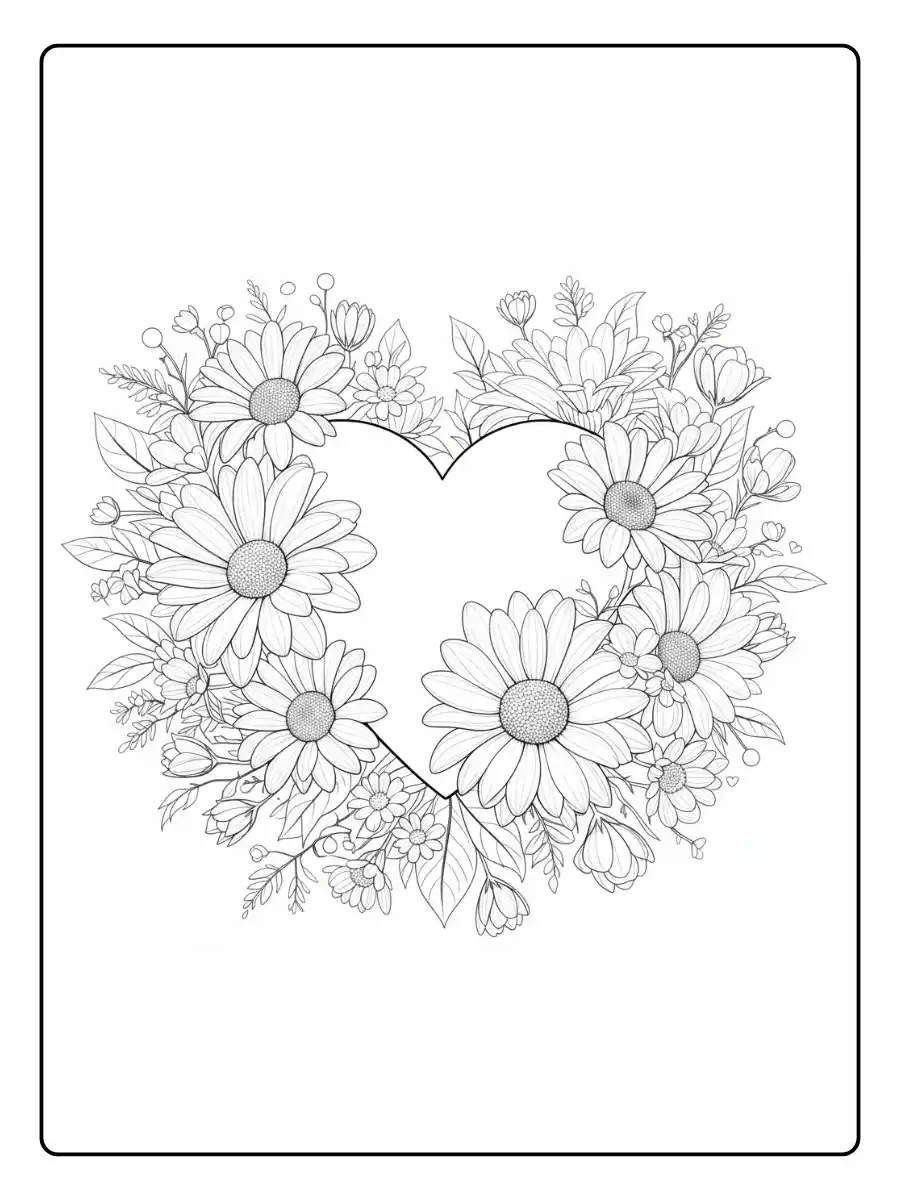 Valentines Hearts Coloring Pages (5)