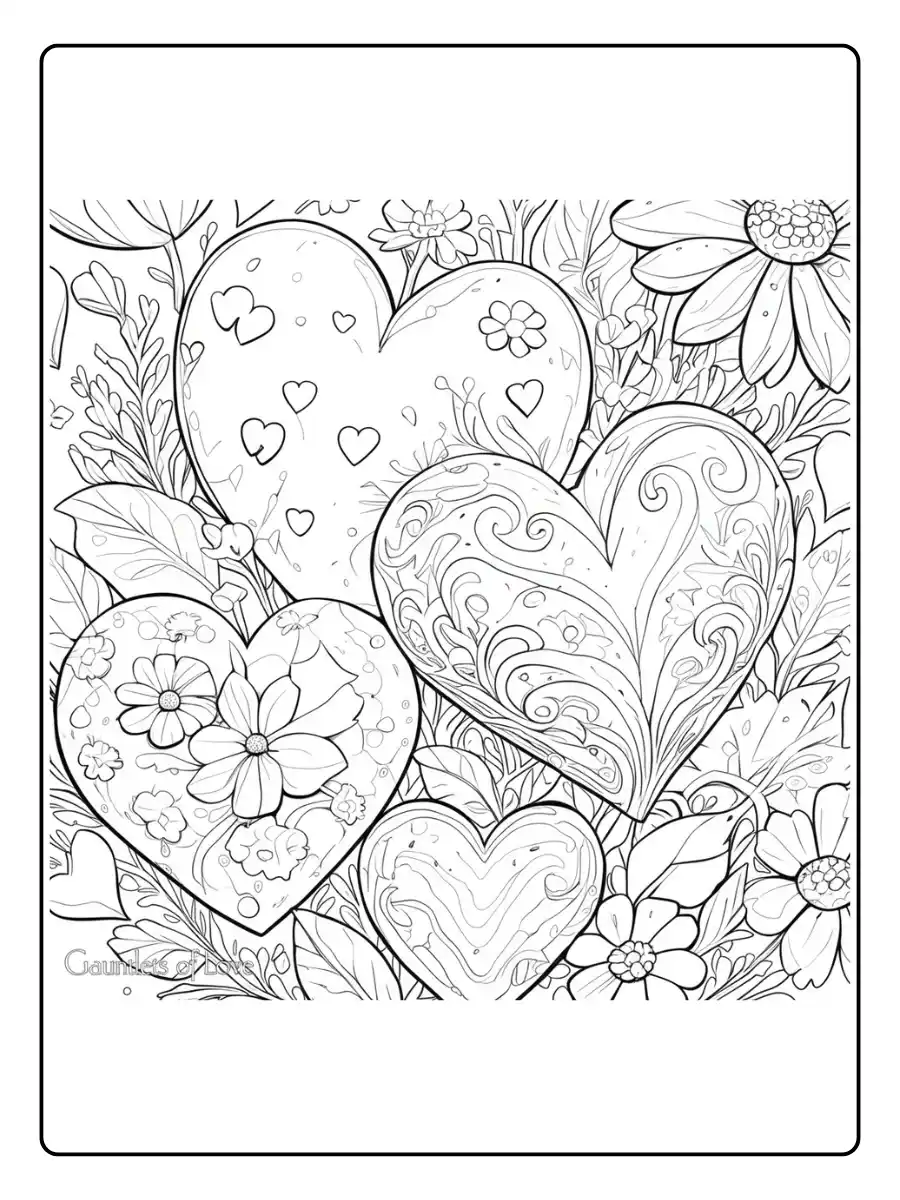 Valentines Hearts Coloring Pages (8)