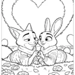 Zootopia Valentine Coloring Pages (2)