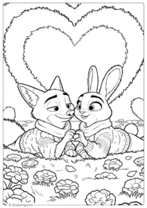 Zootopia Valentine Coloring Pages (2)