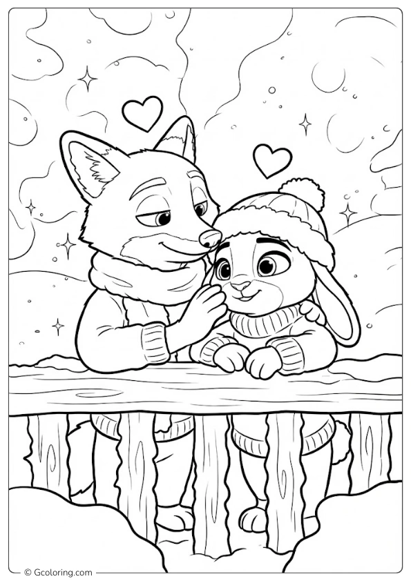 Zootopia Valentine Coloring Pages (3)