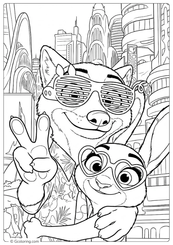 Zootopia Valentine Coloring Pages (6)