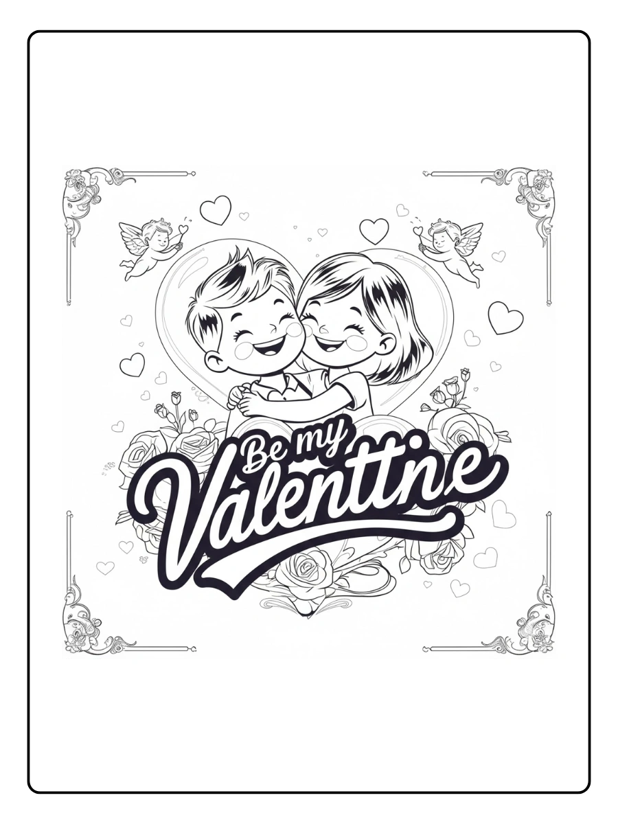be my valentine coloring pages (3)