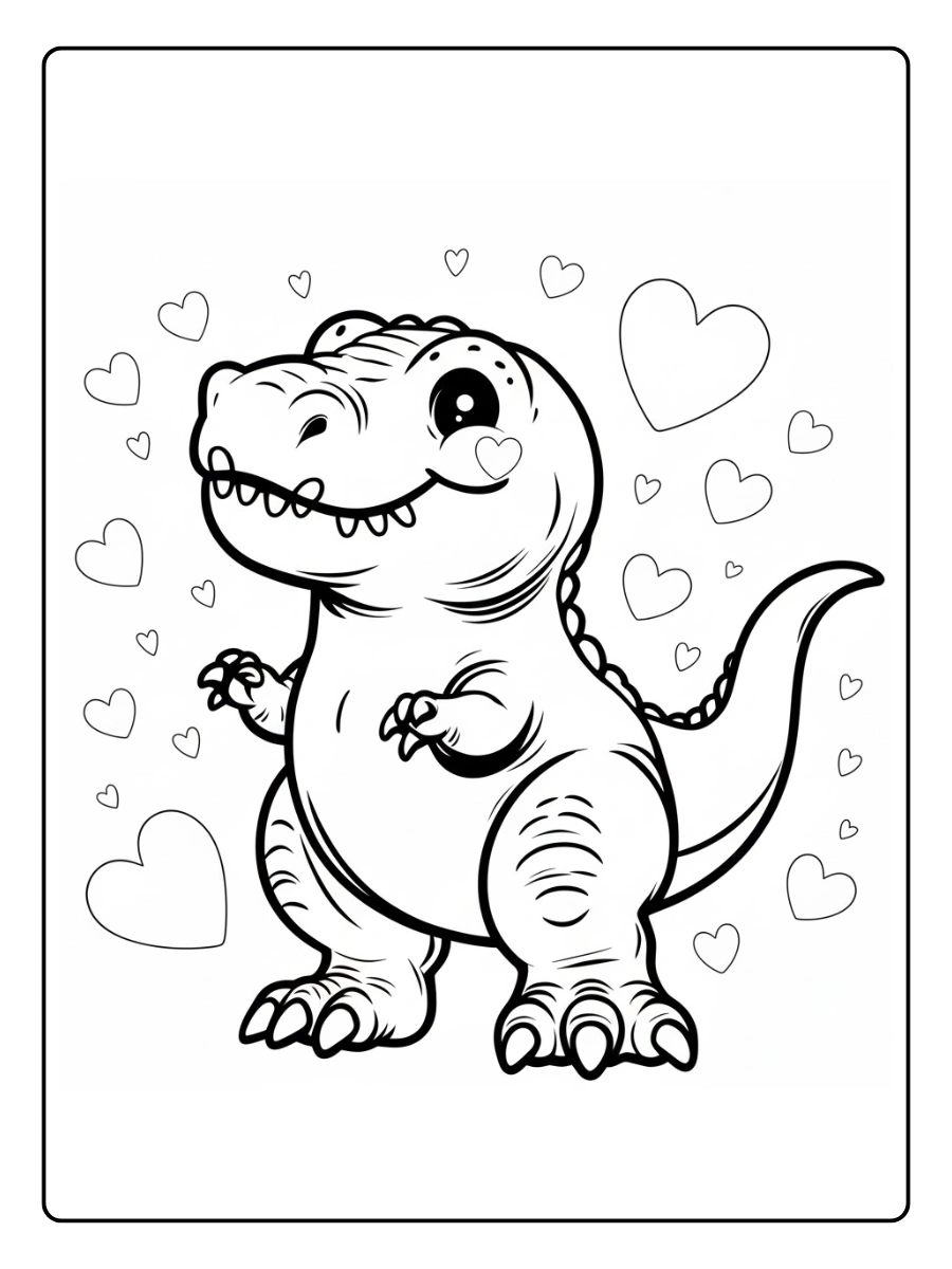 dinosaur valentine coloring pages (11)