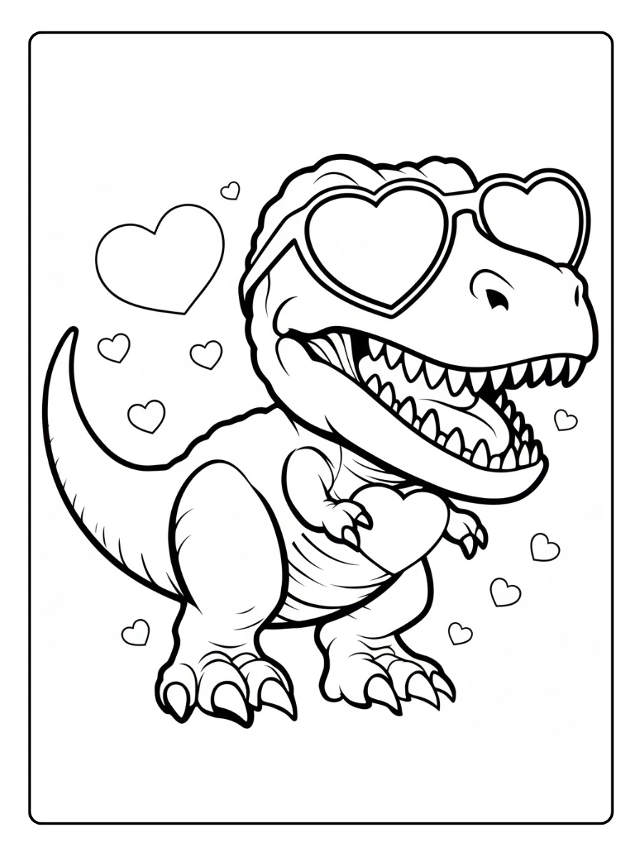 dinosaur valentine coloring pages (13)