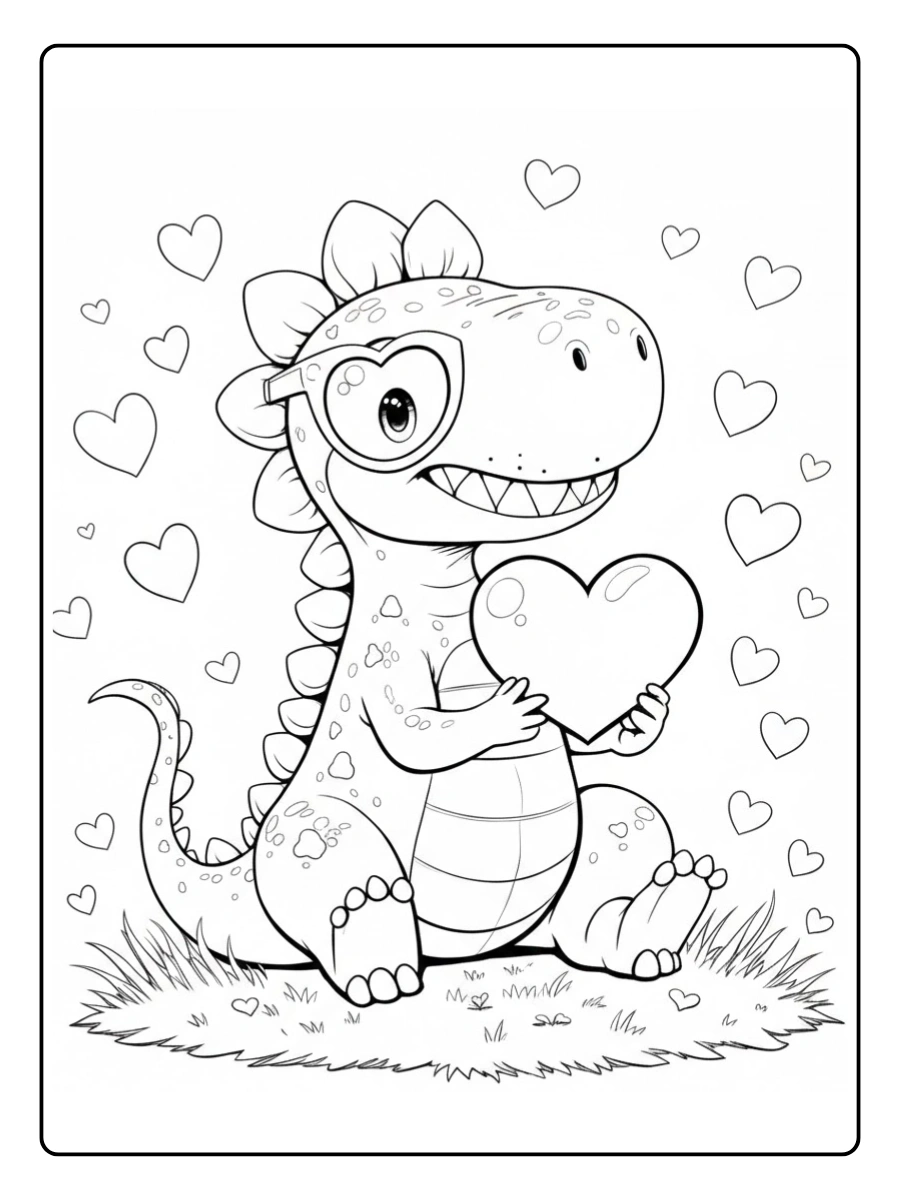 dinosaur valentine coloring pages (3)
