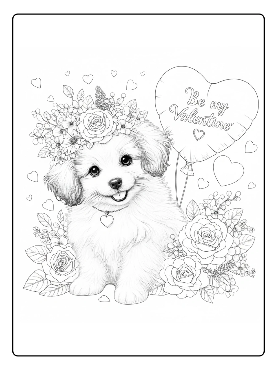 dog valentine coloring pages (14)