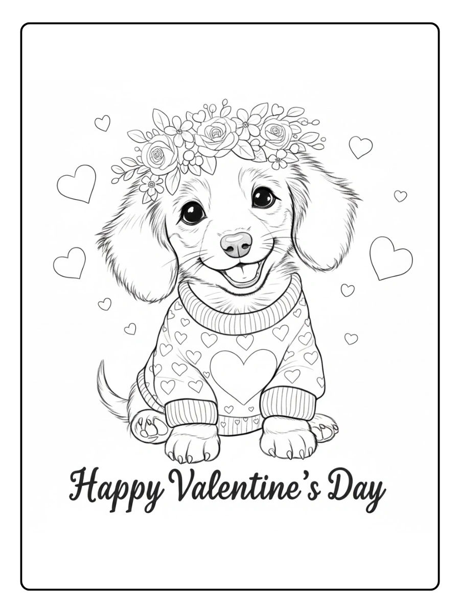 dog valentine coloring pages (4)