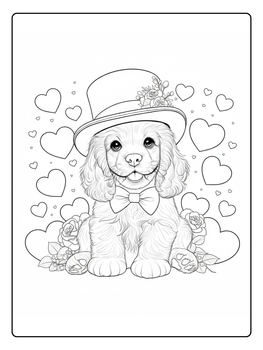 dog valentine coloring pages (5)