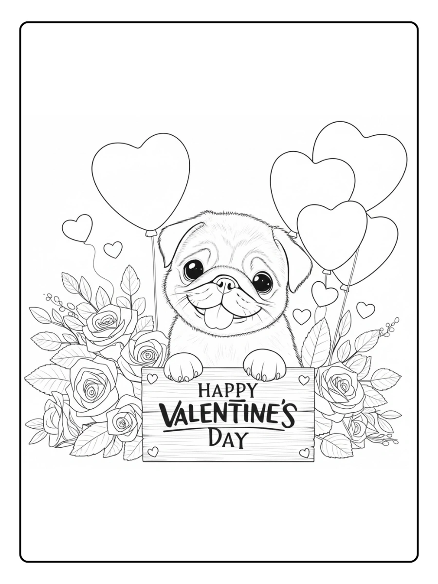 dog valentine coloring pages (7)
