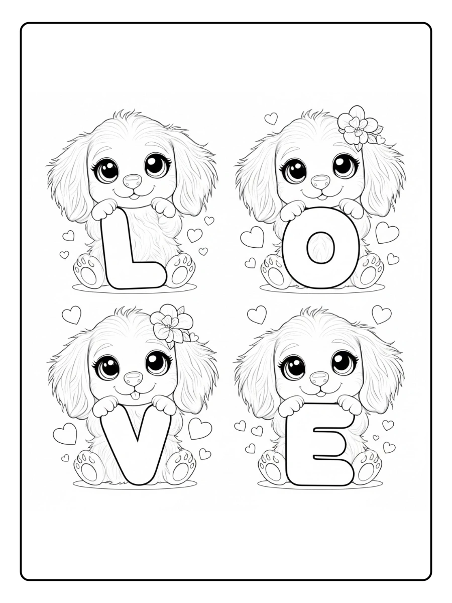 dog valentine coloring pages (8)