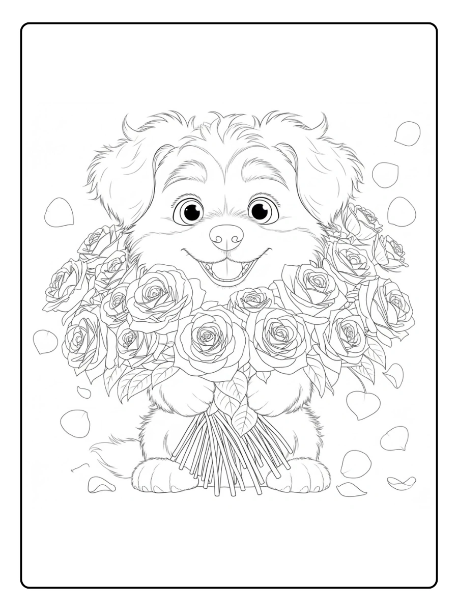 dog valentine coloring pages (9)