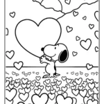snoopy valentines day coloring pages (10)