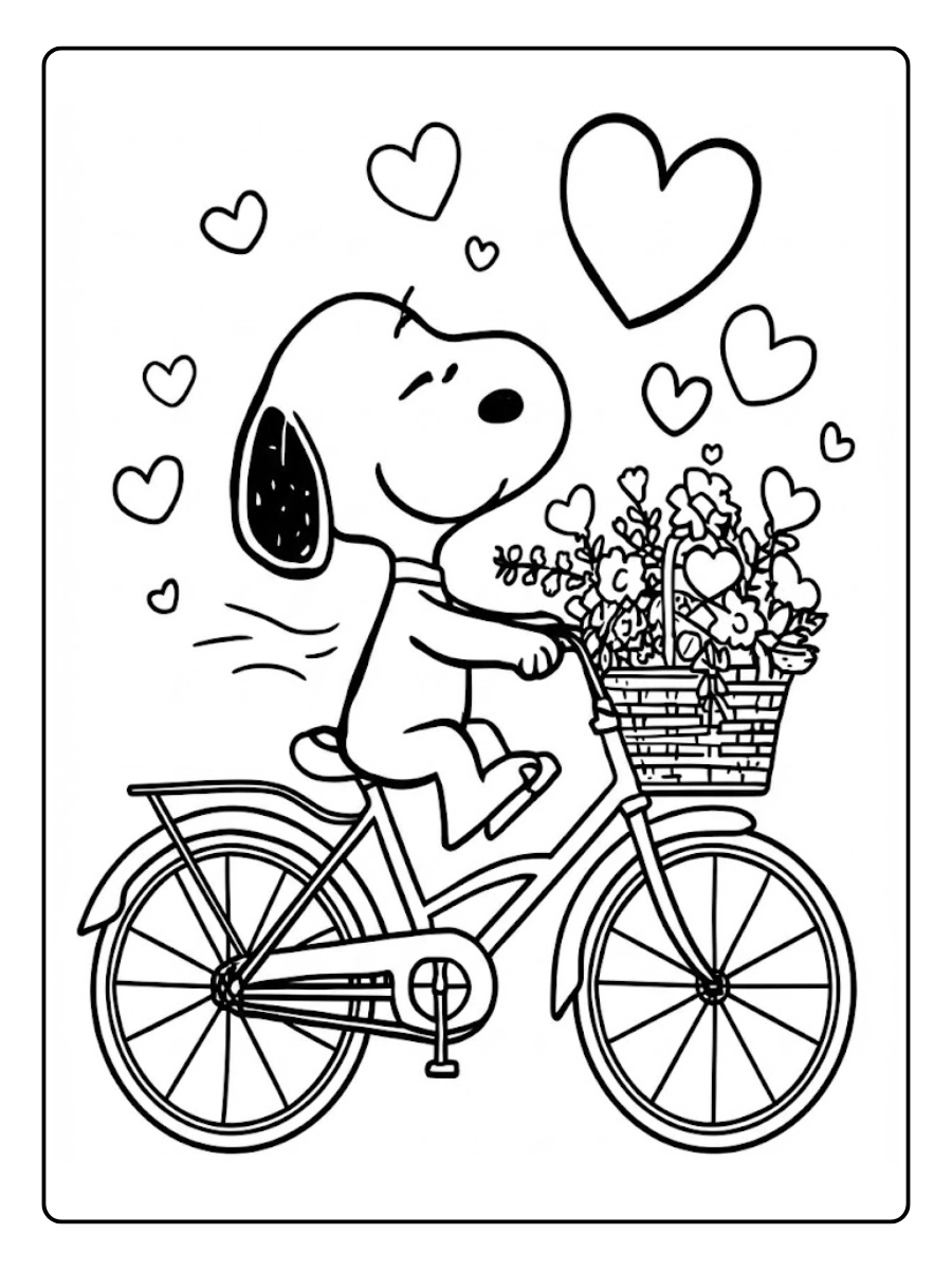 snoopy valentines day coloring pages (3)