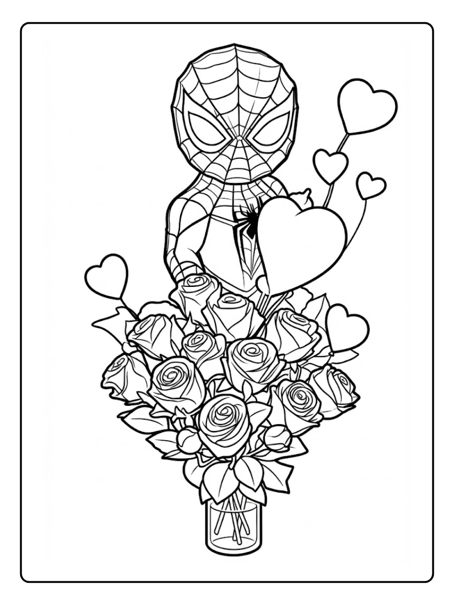 spiderman valentine coloring pages (11)