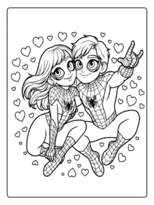 spiderman valentine coloring pages (12)