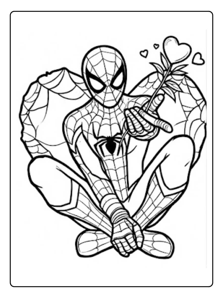 spiderman valentine coloring pages (13)