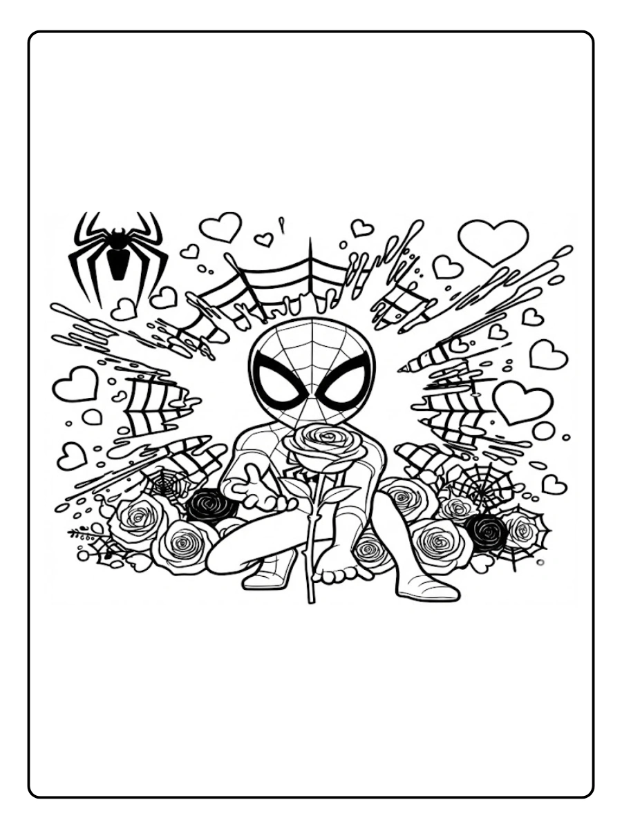 spiderman valentine coloring pages (14)