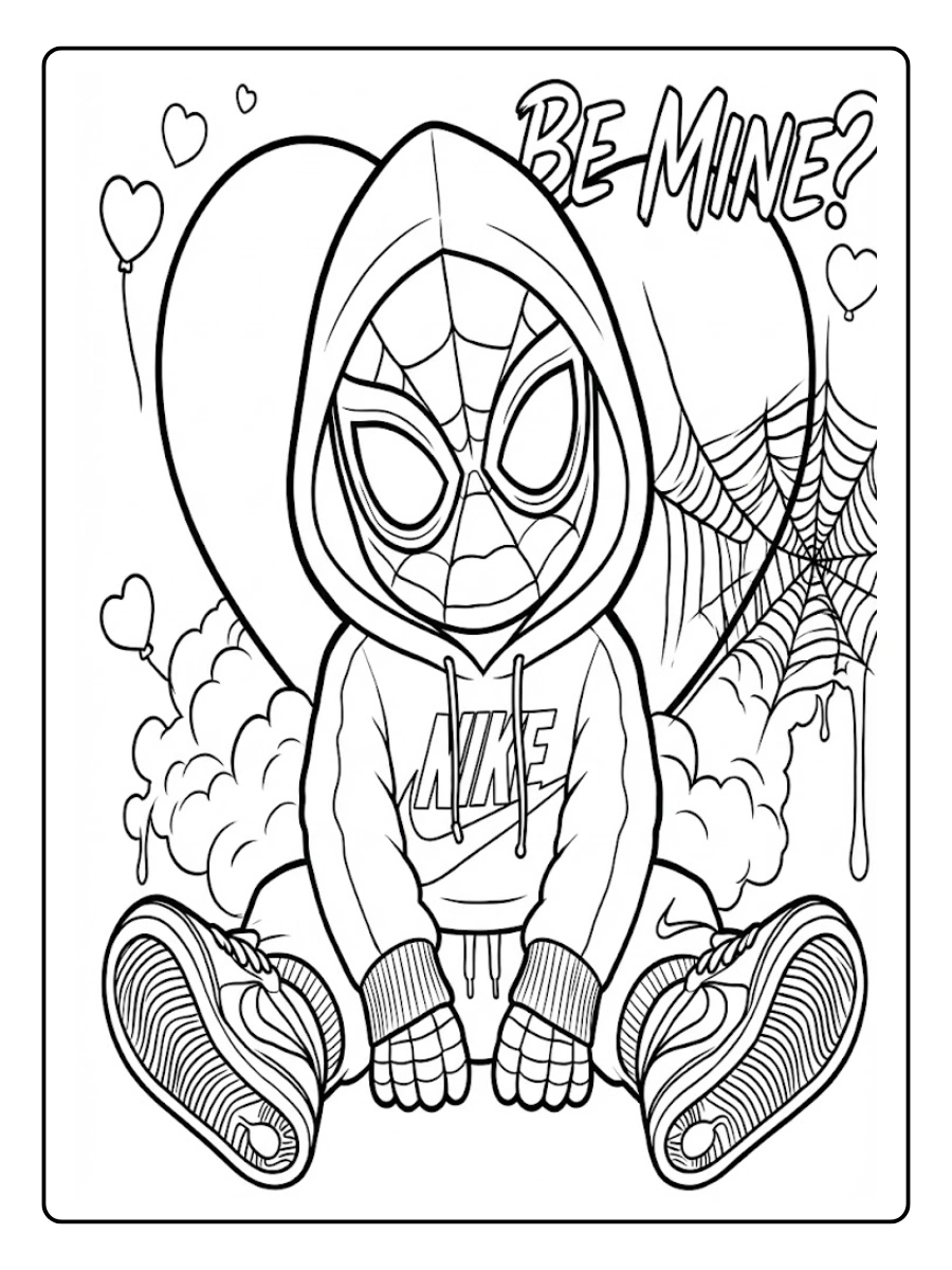spiderman valentine coloring pages (15)