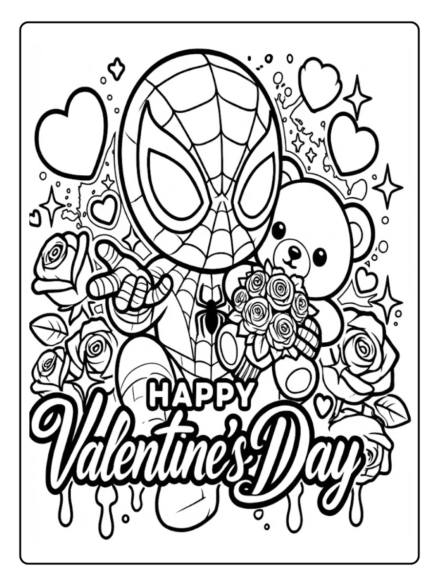 spiderman valentine coloring pages (4)
