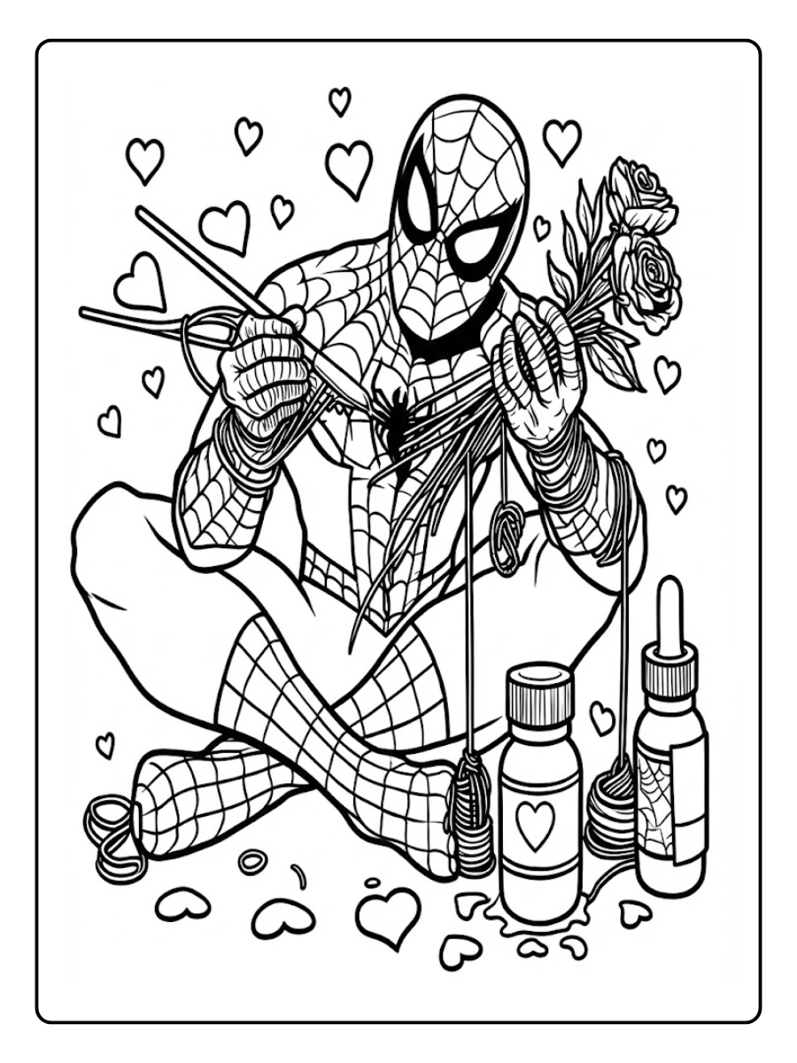 spiderman valentine coloring pages (5)