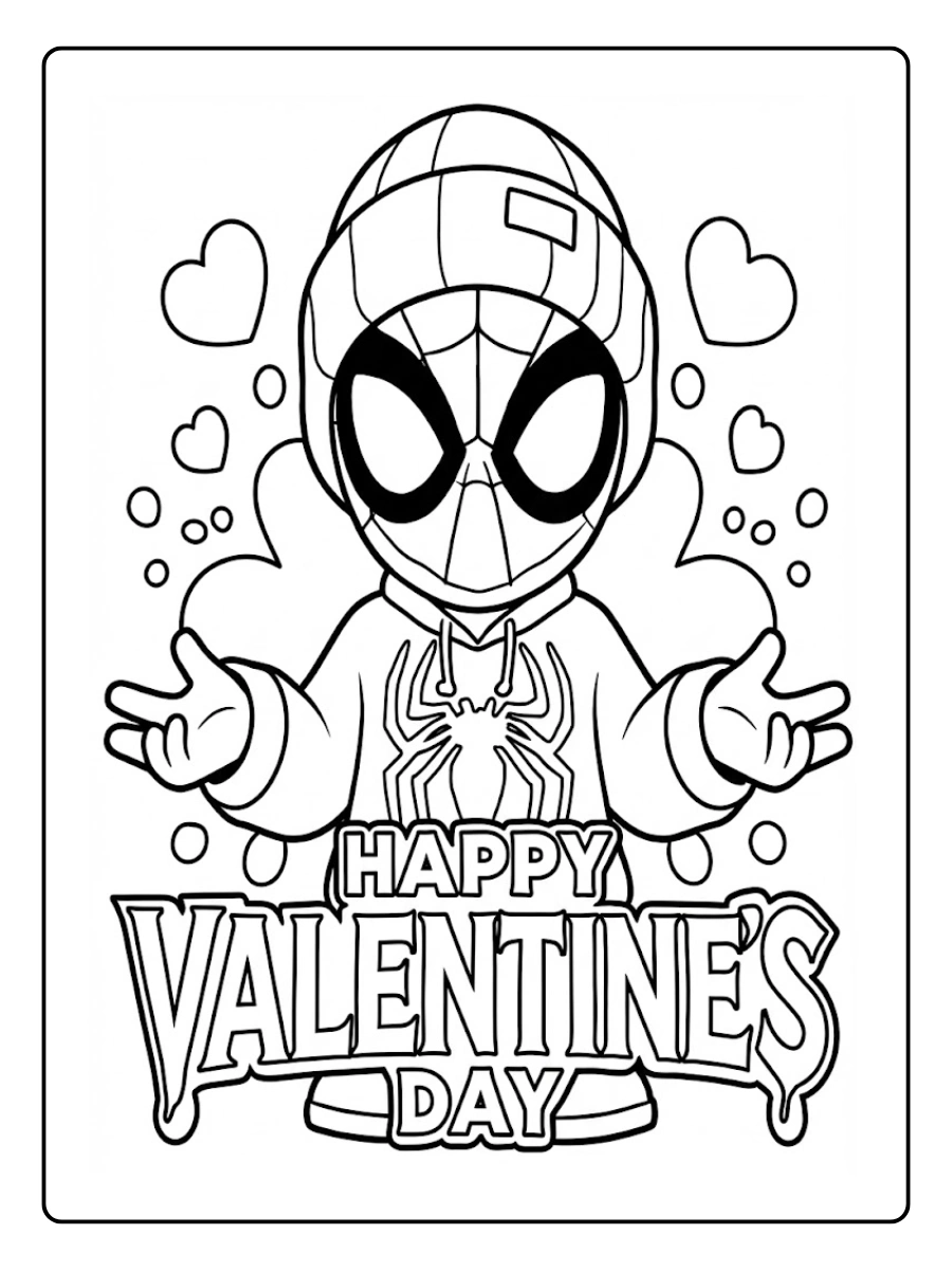 spiderman valentine coloring pages (6)
